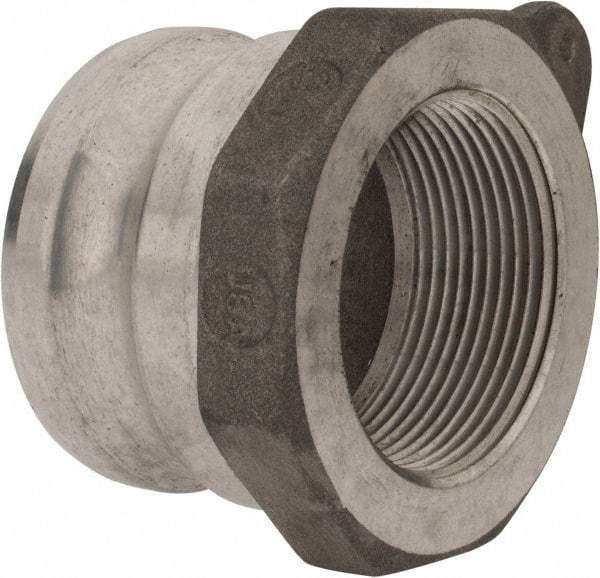EVER-TITE Coupling Products - 3" Aluminum Cam & Groove Suction & Discharge Hose Male Adapter Female NPT Thread - Part A, 2-1/2" Thread, 125 Max psi - Industrial Tool & Supply