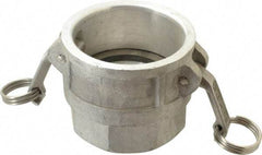 EVER-TITE Coupling Products - 3" Aluminum Cam & Groove Suction & Discharge Hose Female Coupler Female NPT Thread - Part D, 2" Thread, 125 Max psi - Industrial Tool & Supply