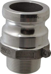 EVER-TITE Coupling Products - 2" Aluminum Cam & Groove Suction & Discharge Hose Male Adapter Male NPT Thread - Part F, 1-1/2" Thread, 250 Max psi - Industrial Tool & Supply