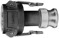 EVER-TITE Coupling Products - 4" Stainless Steel Cam & Groove Suction & Discharge Hose Female Coupler Male Adapter - 3" Thread, 100 Max psi - Industrial Tool & Supply