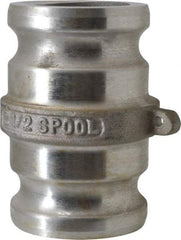 EVER-TITE Coupling Products - 2-1/2" Aluminum Cam & Groove Suction & Discharge Hose Spool Adapter - 2-1/2" Thread, 150 Max psi - Industrial Tool & Supply