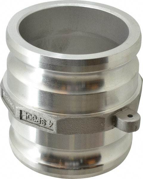 EVER-TITE Coupling Products - 4" Aluminum Cam & Groove Suction & Discharge Hose Spool Adapter - 4" Thread, 100 Max psi - Industrial Tool & Supply