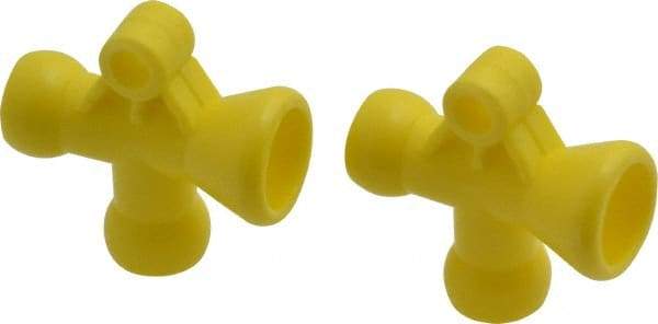 Value Collection - 1/4" Hose Inside Diam, Coolant Hose T-Fitting - For Use with Snap Together Hose System, 2 Pieces - Industrial Tool & Supply