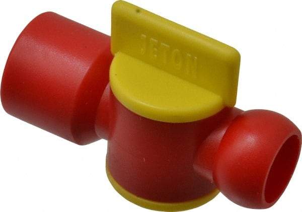 Value Collection - 2 Piece, 3/8" ID Coolant Hose BSPT Valve - Female to Female Connection, POM Body, 3/8 BSPT, Use with Snap Together Hose Systems - Industrial Tool & Supply