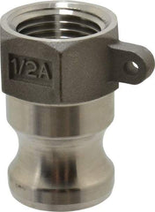 EVER-TITE Coupling Products - 1/2" Stainless Steel Cam & Groove Suction & Discharge Hose Male Adapter Female NPT Thread - Part A, 1/2" Thread, 250 Max psi - Industrial Tool & Supply
