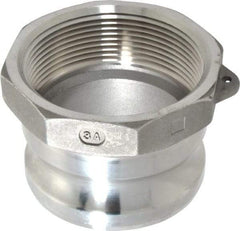EVER-TITE Coupling Products - 3" Stainless Steel Cam & Groove Suction & Discharge Hose Male Adapter Female NPT Thread - Part A, 3" Thread, 200 Max psi - Industrial Tool & Supply