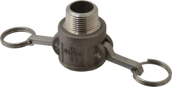 EVER-TITE Coupling Products - 1" Stainless Steel Cam & Groove Suction & Discharge Hose Female Coupler Male NPT Thread - Part B, 1" Thread, 250 Max psi - Industrial Tool & Supply
