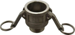 EVER-TITE Coupling Products - 1-1/4" Stainless Steel Cam & Groove Suction & Discharge Hose Female Coupler Male NPT Thread - Part B, 1-1/4" Thread, 250 Max psi - Industrial Tool & Supply