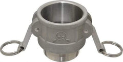 EVER-TITE Coupling Products - 2" Stainless Steel Cam & Groove Suction & Discharge Hose Female Coupler Male NPT Thread - Part B, 2" Thread, 250 Max psi - Industrial Tool & Supply