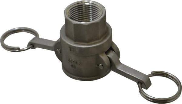 EVER-TITE Coupling Products - 1" Stainless Steel Cam & Groove Suction & Discharge Hose Female Coupler Female NPT Thread - Part D, 1" Thread, 250 Max psi - Industrial Tool & Supply