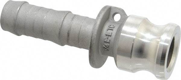 EVER-TITE Coupling Products - 3/4" Stainless Steel Cam & Groove Suction & Discharge Hose Male Adapter Hose Shank - Part E, 250 Max psi - Industrial Tool & Supply