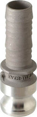 EVER-TITE Coupling Products - 1" Stainless Steel Cam & Groove Suction & Discharge Hose Male Adapter Hose Shank - Part E, 250 Max psi - Industrial Tool & Supply