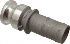 EVER-TITE Coupling Products - 1-1/2" Stainless Steel Cam & Groove Suction & Discharge Hose Male Adapter Hose Shank - Part E, 250 Max psi - Industrial Tool & Supply