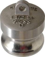 EVER-TITE Coupling Products - 1-1/2" Stainless Steel Cam & Groove Suction & Discharge Hose Dust Plug For Use with Couplers - Part DP, 250 Max psi - Industrial Tool & Supply