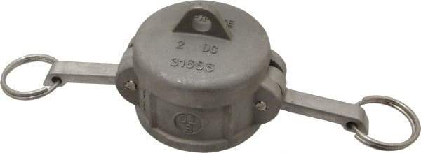 EVER-TITE Coupling Products - 2" Stainless Steel Cam & Groove Suction & Discharge Hose Dust Cap For Use with Adapters - Part DC, 250 Max psi - Industrial Tool & Supply