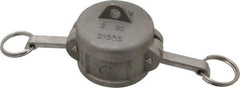 EVER-TITE Coupling Products - 2" Stainless Steel Cam & Groove Suction & Discharge Hose Dust Cap For Use with Adapters - Part DC, 250 Max psi - Industrial Tool & Supply