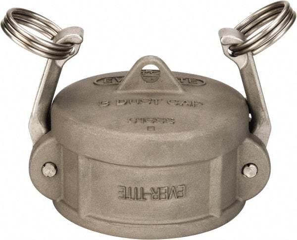 EVER-TITE Coupling Products - 3" Stainless Steel Cam & Groove Suction & Discharge Hose Dust Cap For Use with Adapters - Part DC, 200 Max psi - Industrial Tool & Supply
