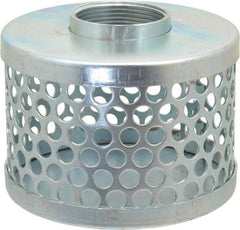 Kuriyama of America - 1-1/2" Hose, Round Hole Strainer - Plated Steel - Industrial Tool & Supply