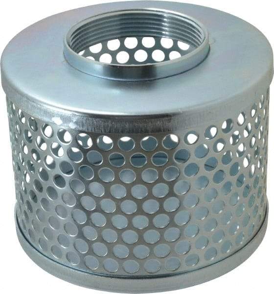 Kuriyama of America - 3" Hose, Round Hole Strainer - Plated Steel - Industrial Tool & Supply