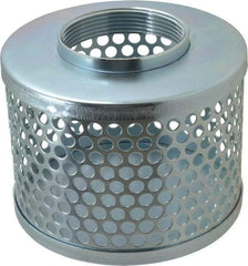 Kuriyama of America - 3" Hose, Round Hole Strainer - Plated Steel - Industrial Tool & Supply
