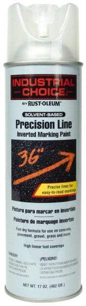 Rust-Oleum - 17 fl oz Clear Marking Paint - 600' to 700' Coverage at 1" Wide, Solvent-Based Formula - Industrial Tool & Supply