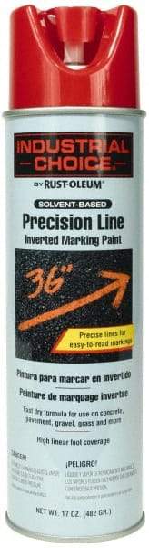 Rust-Oleum - 17 fl oz Red Marking Paint - 600' to 700' Coverage at 1" Wide, Solvent-Based Formula - Industrial Tool & Supply