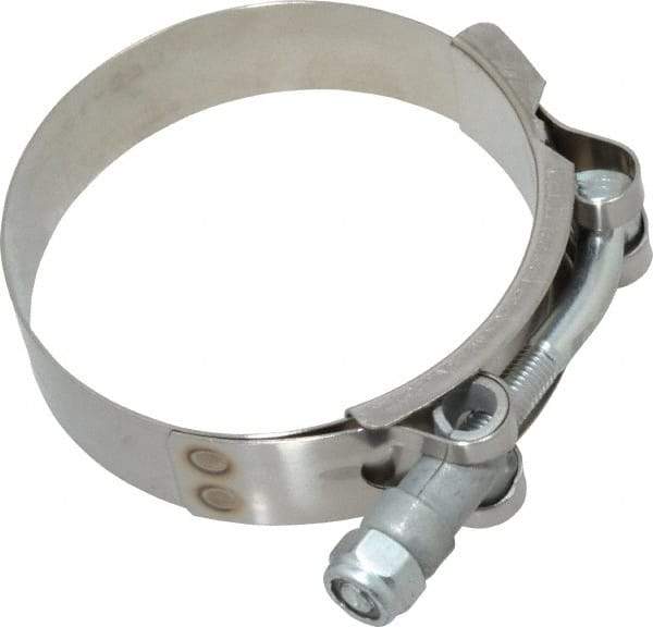 Campbell Fittings - 2-3/4" Hose, 3/4" Wide x 0.025" Thick, T-Bolt Band Clamp - Stainless Steel - Industrial Tool & Supply