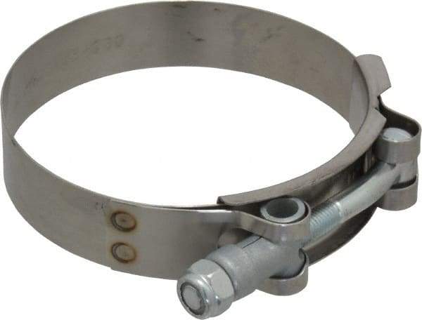 Campbell Fittings - 3-1/4" Hose, 3/4" Wide x 0.025" Thick, T-Bolt Band Clamp - Stainless Steel - Industrial Tool & Supply