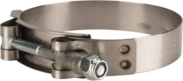 Campbell Fittings - 3-1/2" Hose, 3/4" Wide x 0.025" Thick, T-Bolt Band Clamp - Stainless Steel - Industrial Tool & Supply