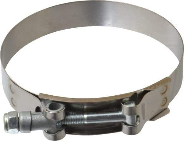 Campbell Fittings - 4" Hose, 3/4" Wide x 0.025" Thick, T-Bolt Band Clamp - Stainless Steel - Industrial Tool & Supply