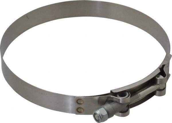 Campbell Fittings - 5-3/4" Hose, 3/4" Wide x 0.025" Thick, T-Bolt Band Clamp - Stainless Steel - Industrial Tool & Supply