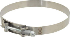 Campbell Fittings - 6-1/4" Hose, 3/4" Wide x 0.025" Thick, T-Bolt Band Clamp - Stainless Steel - Industrial Tool & Supply