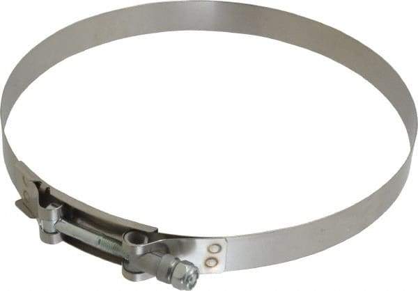 Campbell Fittings - 7-3/4" Hose, 3/4" Wide x 0.025" Thick, T-Bolt Band Clamp - Stainless Steel - Industrial Tool & Supply