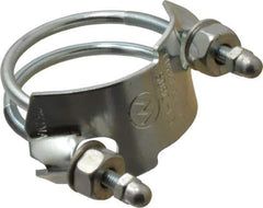 Kuriyama of America - 1-1/2" Hose, Spiral Double Bolt Hose Clamp - Plated Steel - Industrial Tool & Supply
