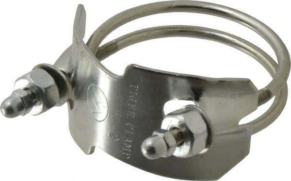 Kuriyama of America - 2" Hose, Spiral Double Bolt Hose Clamp - Plated Steel - Industrial Tool & Supply