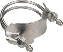 Kuriyama of America - 2-1/2" Hose, Spiral Double Bolt Hose Clamp - Plated Steel - Industrial Tool & Supply