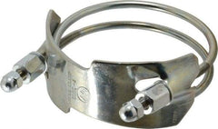 Kuriyama of America - 4" Hose, Spiral Double Bolt Hose Clamp - Plated Steel - Industrial Tool & Supply