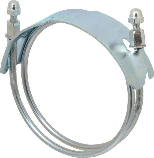 Kuriyama of America - 6" Hose, Spiral Double Bolt Hose Clamp - Plated Steel - Industrial Tool & Supply