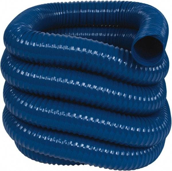 Hi-Tech Duravent - 3" ID, 25' Long, PVC Blower & Duct Hose - Blue, 4-1/4" Bend Radius, 22 In/Hg, 24 Max psi, -20 to 180°F, Abrasion and Chemical Resistant - Industrial Tool & Supply