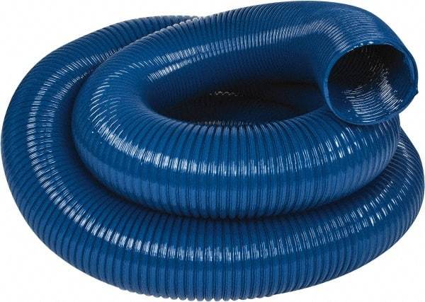 Hi-Tech Duravent - 6" ID, 25' Long, PVC Blower & Duct Hose - Blue, 7-1/2" Bend Radius, 10 In/Hg, 8 Max psi, -20 to 180°F, Abrasion and Chemical Resistant - Industrial Tool & Supply