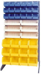 Quantum Storage - 300 Lb Capacity, 15" Deep x 36" Wide x 66" High, Steel Pick Rack - 1 Side, 36 Ivory Polyethylene/Polypropylene Bins - Industrial Tool & Supply