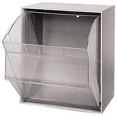 Quantum Storage - 11-13/16" Wide x 13-7/8" High x 11-7/8" Deep, Small Parts Tip Out Stacking Bin Organizer - Polystyrene Frame, 1 Compartments, 11-1/16" Wide x 13-5/8" High x 8-7/8" Deep Bin - Industrial Tool & Supply