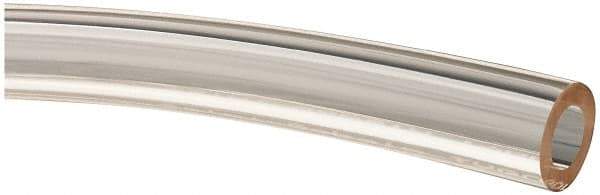 Made in USA - 3/8" ID x 5/8" OD, 1/8" Wall Thickness, Cut to Length (50' Standard Length) Plastic Tube - Clear, 45 Max psi, 65 Hardness - Industrial Tool & Supply