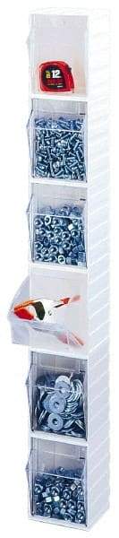 Quantum Storage - 3-3/4" Wide x 4" High x 2-7/8" Deep, Small Parts Tip Out Stacking Bin Organizer - Polystyrene Frame, 1 Compartments, 3-1/2" Wide x 3-3/4" High x 2-5/8" Deep Bin - Industrial Tool & Supply