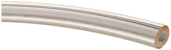 Made in USA - 1/4" ID x 1/2" OD, 1/8" Wall Thickness, Cut to Length (50' Standard Length) Plastic Tube - Clear, 43 Max psi, 40 Hardness - Industrial Tool & Supply