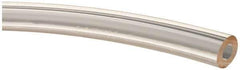 Made in USA - 1/4" ID x 1/2" OD, 1/8" Wall Thickness, Cut to Length (50' Standard Length) Plastic Tube - Clear, 43 Max psi, 40 Hardness - Industrial Tool & Supply