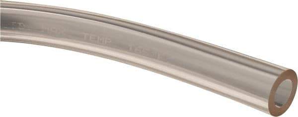 Made in USA - 3/8" ID x 5/8" OD, 1/8" Wall Thickness, Cut to Length (50' Standard Length) Plastic Tube - Clear, 32 Max psi, 40 Hardness - Industrial Tool & Supply
