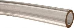 Made in USA - 5/8" ID x 7/8" OD, 1/8" Wall Thickness, Cut to Length (50' Standard Length) Plastic Tube - Clear, 21 Max psi, 40 Hardness - Industrial Tool & Supply