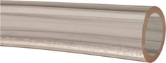 Made in USA - 3/4" ID x 1" OD, 1/8" Wall Thickness, Cut to Length (50' Standard Length) Plastic Tube - Clear, 18 Max psi, 40 Hardness - Industrial Tool & Supply