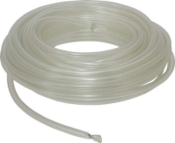 Made in USA - 3/16" ID x 5/16" OD, 1/16" Wall Thickness, 50' Long, Tygon Tube - Clear, 41 Max psi, 64 Hardness - Industrial Tool & Supply